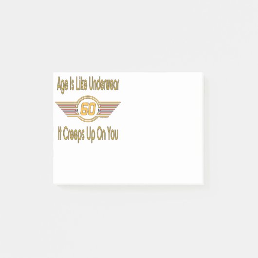おもしろいな第60 -年齢は下着のようです ポストイット (正面)
