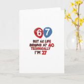 おもしろいな第67誕生日のデザイン カード (黄色い花)