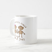 おもしろいな第7結婚記念日のギフト コーヒーマグカップ (正面左)