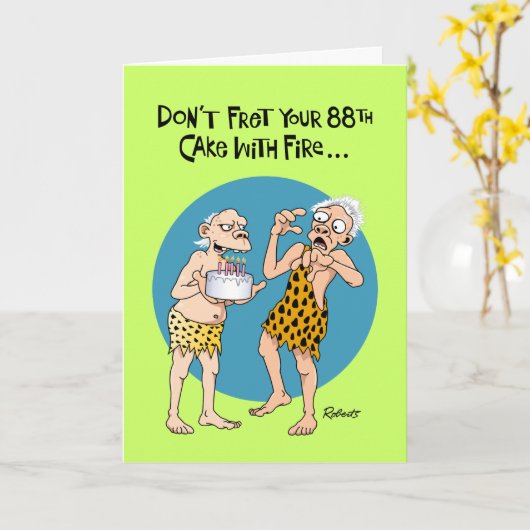 おもしろいな第88誕生日 カード (黄色い花)