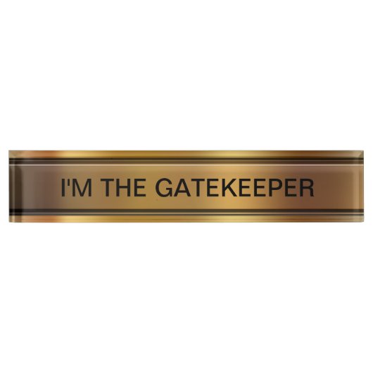 おもしろいな管理の机の名札 デスクネームプレート (正面)