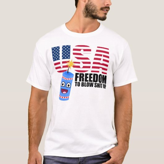 おもしろいな米国の自由の発言 Tシャツ (正面)