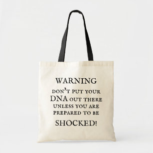 おもしろいな系図学のGenealogist DNAの警告 トートバッグ