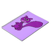 おもしろいな紫色のリスの漫画 ノートブック (左側)