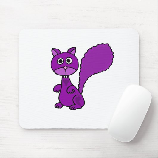 おもしろいな紫色のリスの漫画 マウスパッド (マウス)