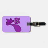 おもしろいな紫色のリスの漫画 ラゲッジタグ (正面横)