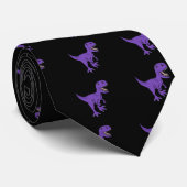 おもしろいな紫色のTレックスの恐竜の漫画 ネクタイ (ロール)