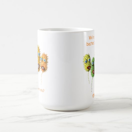 おもしろいな細菌のマグ コーヒーマグカップ (中央)