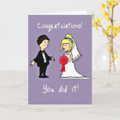 おもしろいな結婚式のお祝い カード (黄色い花)