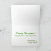 おもしろいな続きこま漫画が付いているクリスマスの挨拶状 シーズンカード (内部)