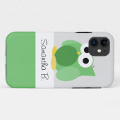 おもしろいな緑のフクロウ-パーソナライズなiPhone 5の場合 Case-Mate iPhoneケース (裏面(横))