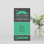 おもしろいな緑の髭のクリスマスの写真 シーズンカード (スタンド正面)
