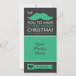 おもしろいな緑の髭のクリスマスの写真 シーズンカード