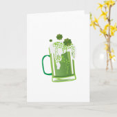 おもしろいな緑ビールセントパトリックの日 カード (黄色い花)
