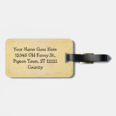 おもしろいな老齢期のTwitterの鳥ハト ラゲッジタグ (裏面横)