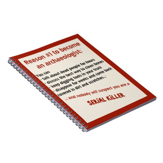 おもしろいな考古学者の連続殺人犯の冗談 ノートブック (右側)