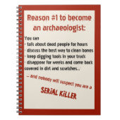 おもしろいな考古学者の連続殺人犯の冗談 ノートブック (正面)
