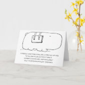 おもしろいな聖書のカバの挨拶状 カード (黄色い花)