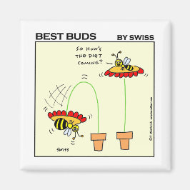 おもしろいな脂肪質の《昆虫》マルハナバチの漫画の食事療法のユーモア マグネット