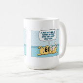 おもしろいな腹摩擦犬のコーヒー・マグ コーヒーマグカップ (正面右)