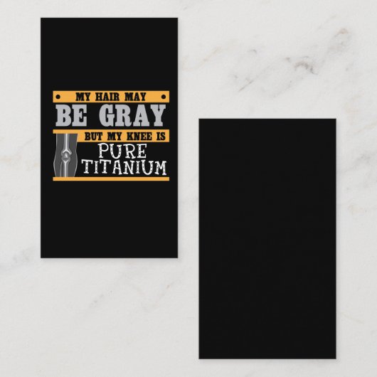 おもしろいな膝の取り替えのより古い灰色の毛の外科 名刺 (正面/裏面)