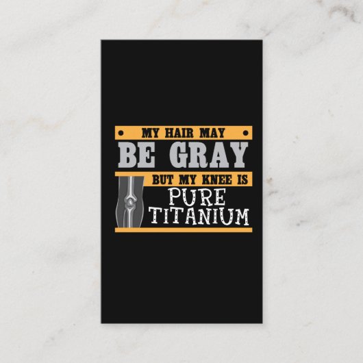 おもしろいな膝の取り替えのより古い灰色の毛の外科 名刺 (正面)