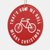 おもしろいな自転車のクリスマスツリーのオーナメントの写真 セラミックオーナメント (左)