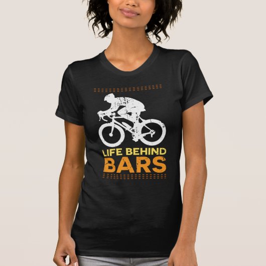 おもしろいな自転車の"刑務所内の生活"サイクリストのサイクリング Tシャツ (正面)
