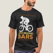 おもしろいな自転車の"刑務所内の生活"サイクリストのサイクリング Tシャツ (正面)
