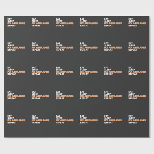 おもしろいな航空整備士-睡眠の苦境の飛行機を食べて下さい ラッピングペーパー (フラット)