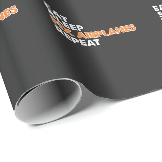 おもしろいな航空整備士-睡眠の苦境の飛行機を食べて下さい ラッピングペーパー (ロールコーナー)