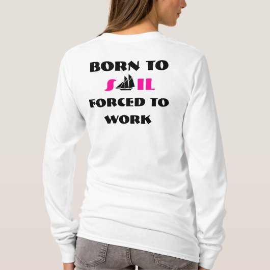 おもしろいな航行ボートのユーモアの船員 Tシャツ (裏面)