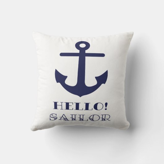 おもしろいな船員のギフト。 航海のないかりのこんにちは船員 クッション (裏面)