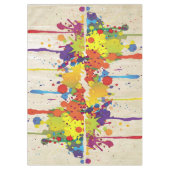 おもしろいな色のしぶきII + あなたのbackgr。 及びアイディア テーブルクロス (正面)