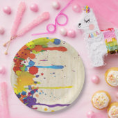 おもしろいな色のしぶきII + あなたのbackgr。 及びアイディア ペーパープレート (パーティー)