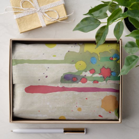 おもしろいな色のしぶきII + あなたのbackgr。 及びアイディア 薄葉紙 (ギフト)