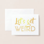 おもしろいな花婿の付添人か花婿介添人は-風変わりになろう 箔カード (封筒付き正面)