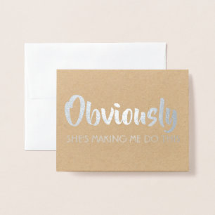 おもしろいな花婿の付添人か花婿介添人-明らかに 箔カード