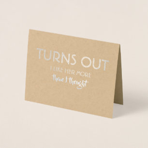 -おもしろいな花婿の付添人の提案をひっくり返します 箔カード