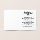 おもしろいな花婿の付添人の提案-仕事がほしいと思って下さいか。 箔カード (内部)