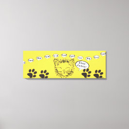 おもしろいな芸術猫の眠い子猫の夢 キャンバスプリント