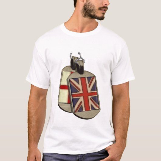 おもしろいな英国のドッグタッグ Tシャツ (正面)