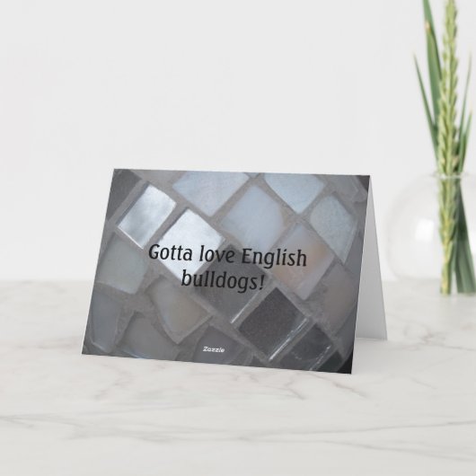 おもしろいな英国のブルドッグのクリスマスカード! シーズンカード (裏面)