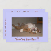 おもしろいな英国のブルドッグの招待状 招待状 (正面/裏面)