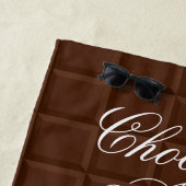 おもしろいな茶色チョコレート常習者のビーチタオル ビーチタオル (インサイチュ)