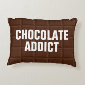 おもしろいな茶色チョコレート常習者の装飾用クッション アクセントクッション (裏面)