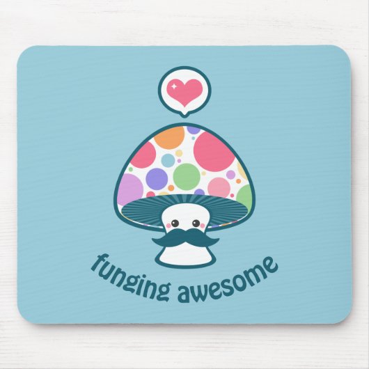 おもしろいな菌類のきのこのしゃれ マウスパッド (正面)