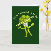 おもしろいな菜食主義の引用文の挨拶状 カード (黄色い花)