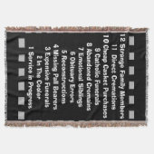 おもしろいな葬儀屋の葬儀屋編まれた毛布 スローブランケット (正面)