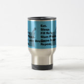 おもしろいな薬剤師のギフトは"食べましたり、眠りましたり、ばたんと閉めます電話"を トラベルマグ (中央)